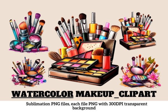 Beauty Cosmetic Watercolor Clipart Guide