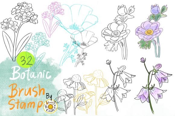 Botanic Flowers Drawing Brush Stamp: A Strategic Asset for Visual Communication