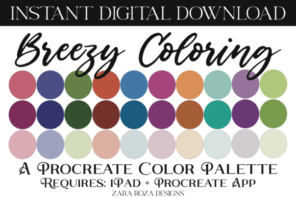 Breezy Coloring Procreate Color Palette