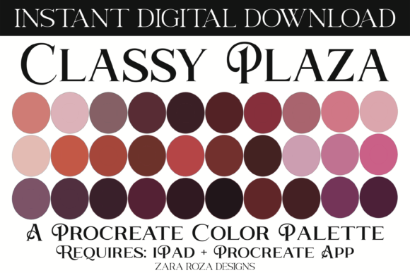 Classy Plaza Procreate Color Palette: Elevating Digital Art with Rustic Elegance