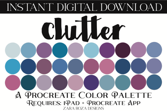 Clutter Procreate Color Palette Guide