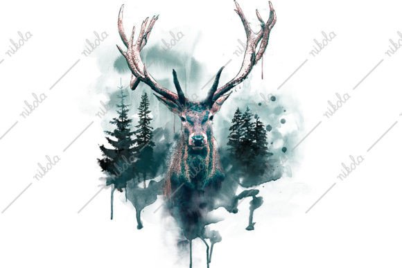 Deer Watercolor Forest Sublimation: A Hybrid Digital Asset Review
