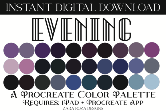 Evening Procreate Color Palette Guide