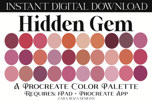 Hidden Gem Procreate Color Palette: Unlocking a World of Magical and Vintage Aesthetics