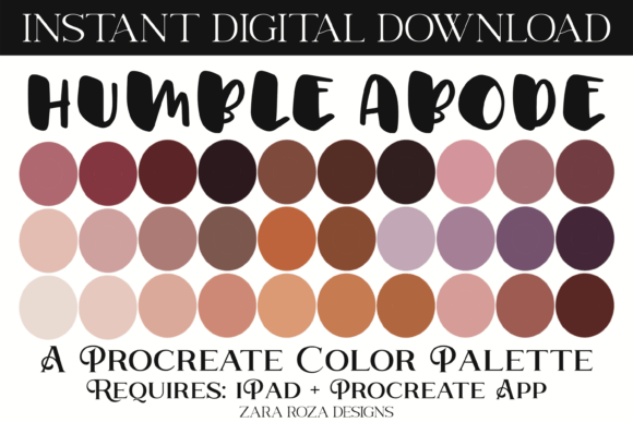 Humble Abode Procreate Color Palette Guide