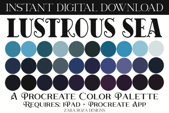 Lustrous Sea Procreate Color Palette: A Deep Dive into Digital Oceanic Hues