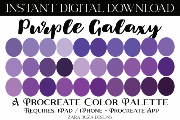 Purple Galaxy Procreate Color Palette