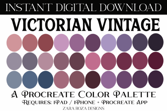 Reviving the Past: How the Victorian Vintage Procreate Palette Defines Modern Digital Art