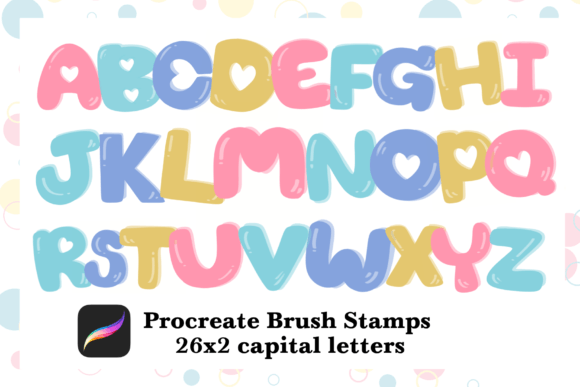 Unlock Creative Typography with 26x2 Alphabet Brush Stamp Procreate