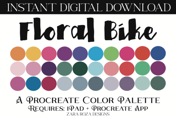 Unlocking Creativity with the Floral Bike Procreate Color Palette