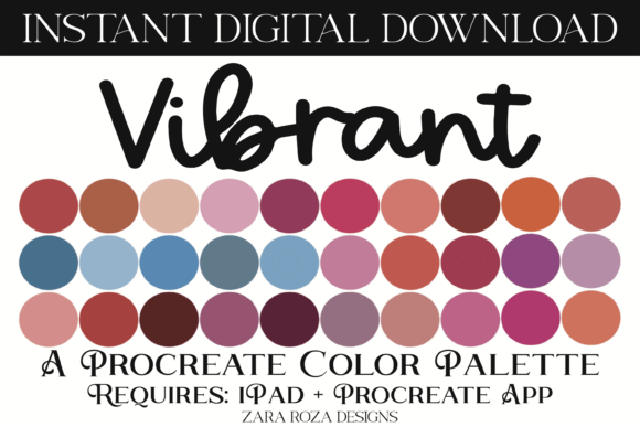 Vibrant Procreate Color Palette for Digital Art